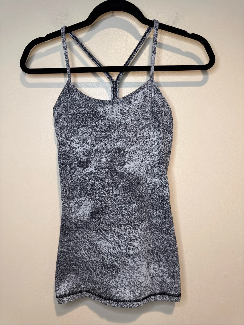 Lululemon Power Y Tank Luon Spray Jacquard White